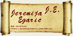 Jeremija Egarić vizit kartica